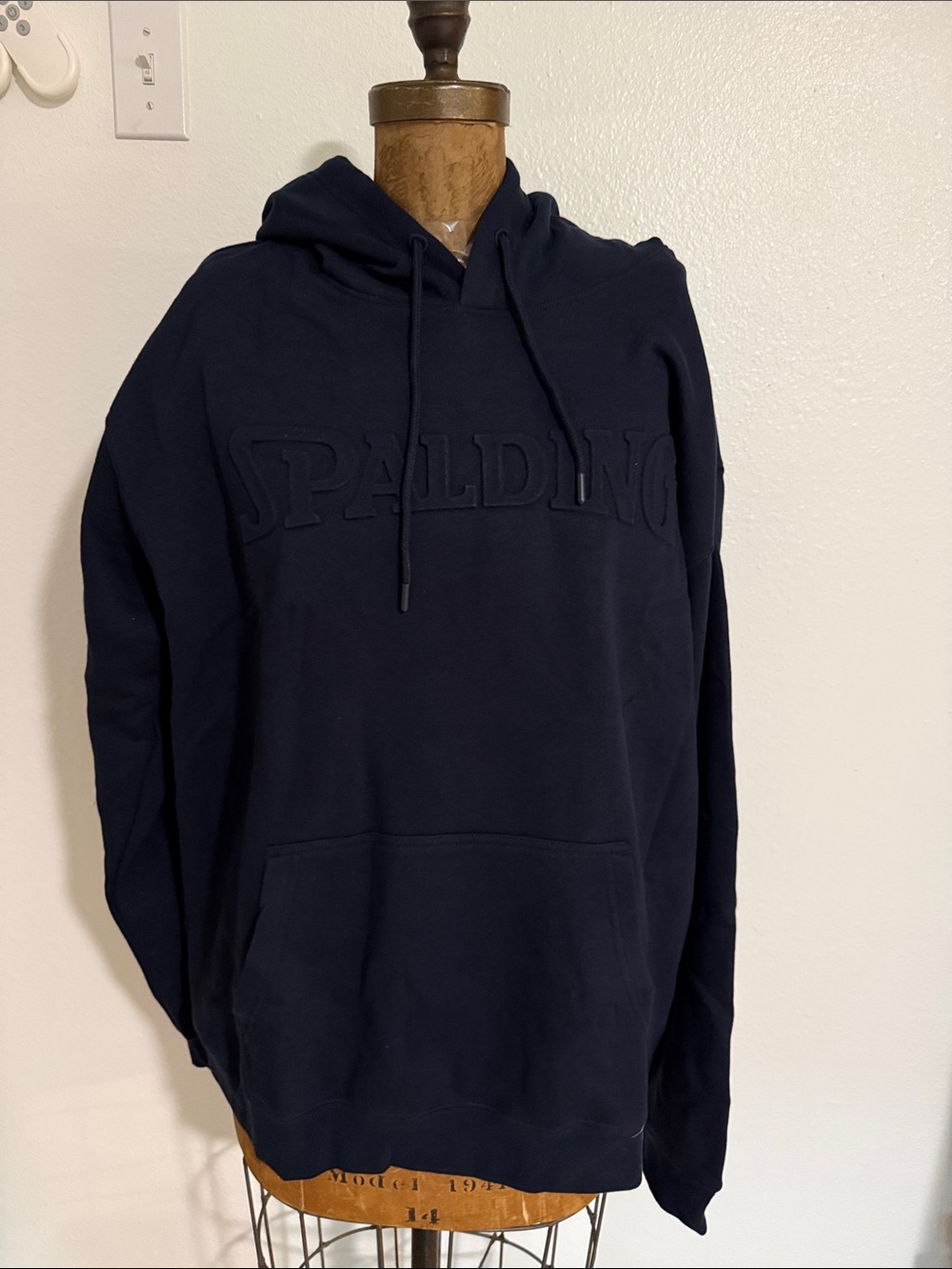 NWT Spalding  Men's Navy Pullover Hoodie Size XXL